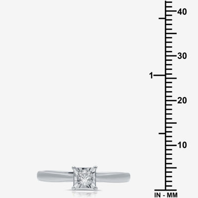 I Said Yes (H-I / I1) Womens 1/4 CT. T.W. Lab Grown White Diamond Sterling Silver Solitaire Bridal Set