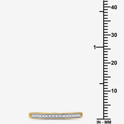 I Said Yes (H-I / I1) Womens 1/10 CT. T.W. Lab Grown White Diamond Sterling Silver Wedding Band