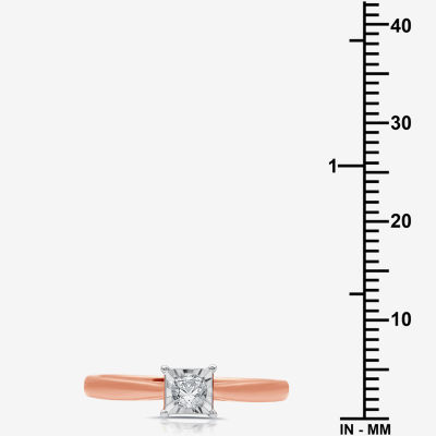 I Said Yes (H-I / I1) Womens 1/4 CT. T.W. Lab Grown White Diamond 14K Rose Gold Over Silver Sterling Solitaire Bridal Set