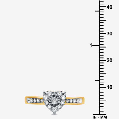 I Said Yes (H-I / I1) Womens 3/8 CT. T.W. Lab Grown White Diamond Sterling Silver or 14K Gold Over Heart Bridal Set