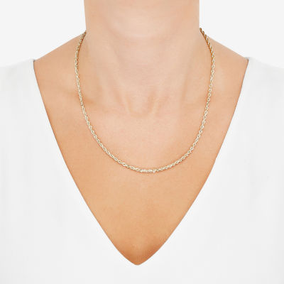 10K Gold 18-22" 3mm Rope Chain Necklace