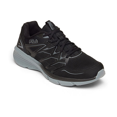 FILA Memory Wanderun Mens Running Shoes, 8 Medium, Black