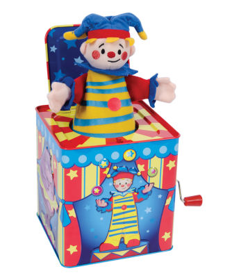 Schylling Circus Jester Puppet Jack In The Box