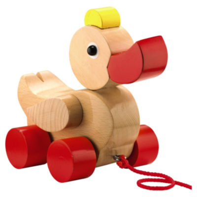 Haba Quack & Pull Classic Duck Wooden Pull Toy Baby Play