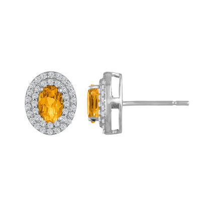 Lab Created Gemstone 14K Gold Over Silver Set