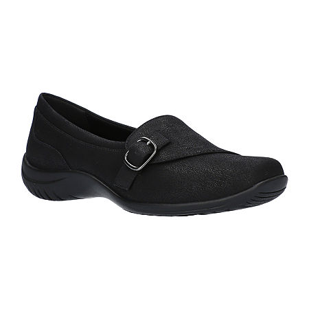Easy Street Womens Cinnamon Square Toe Slip-On Shoe, 11 Medium, Black