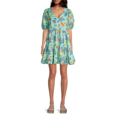 a.n.a Short Sleeve Empire Waist Dress JCPenney