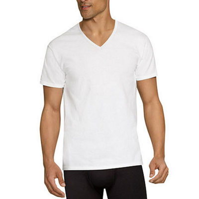 Hanes Fresh Iq Mens 5 Pack Short Sleeve V Neck T-Shirt Big and Tall ...