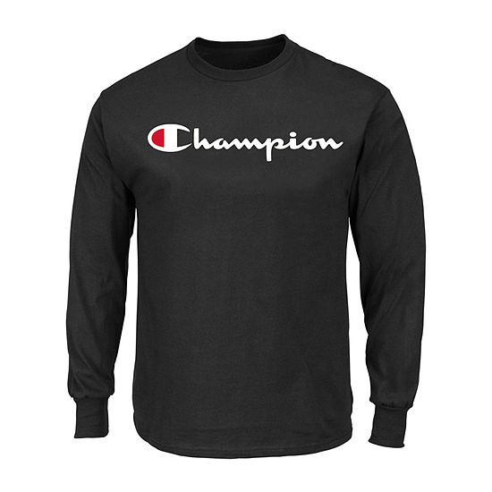 Champion Big and Tall Mens Round Neck Long Sleeve Relaxed Fit Graphic T-Shirt