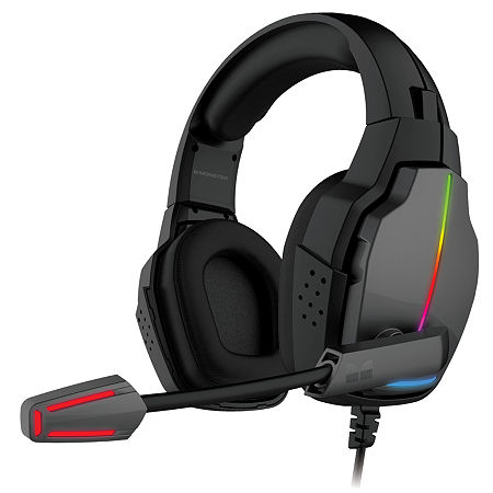 Monster Rogue Corded PC Gaming Headset, One Size, Black