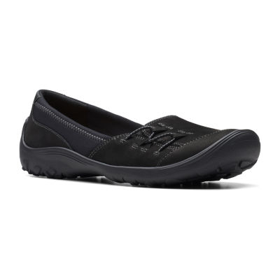 Clarks Womens Fiana Ease SlipOn Shoe, Color Black JCPenney