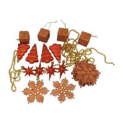 125ct Burnt Orange Shatterproof 4-Finish Christmas Ornaments 5.5'' (140mm)