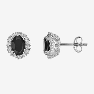 Genuine Black Onyx Sterling Silver 10mm Oval Set