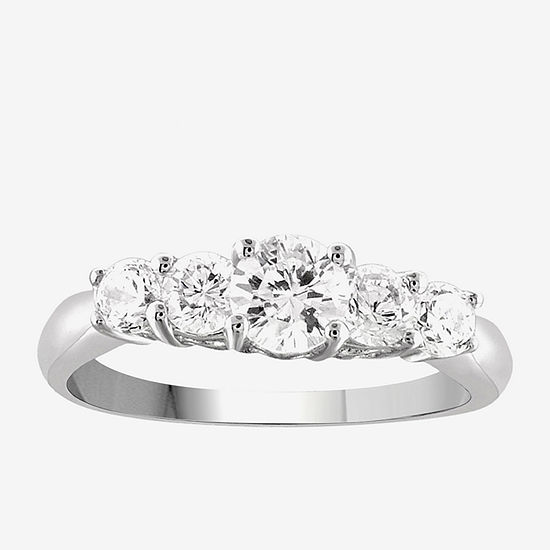 Womens 3 1/4 CT. T.W. White Cubic Zirconia Sterling Silver Promise Ring