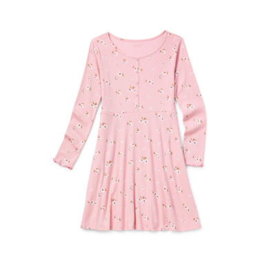 Thereabouts Little & Big Girls Adaptive Easy-on + Easy-off Long Sleeve Skater Dress