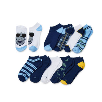 Thereabouts Little & Big Boys 10 Pair Low Cut Socks