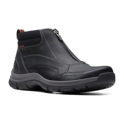 Clarks Mens Walpath Zip Waterproof Flat Heel Winter Boots