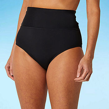 Liz Claiborne Womens Lined High Waist Bikini Swimsuit Bottom
