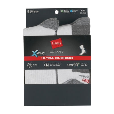 Hanes 8 Pair Crew Socks Mens