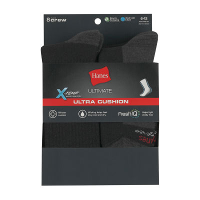 Hanes 8 Pair Crew Socks Mens