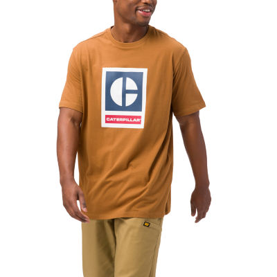 CAT Mens Crew Neck Short Sleeve Regular Fit Graphic T-Shirt