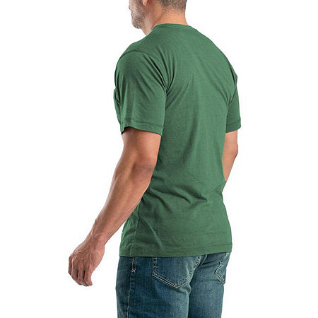 Berne Lightweight Performance Mens Crew Neck Short Sleeve Moisture Wicking Pocket T-Shirt, X-large, Green