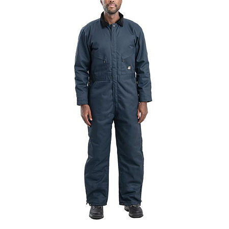 Berne Heritage Short Mens Big Insulated Long Sleeve Workwear Coveralls, 3x-large Short, Blue