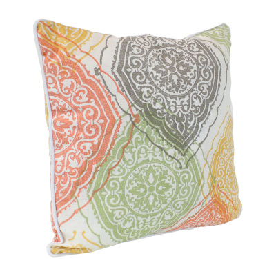 Net Health Shops Indoor/Outdoor Throw Square Beige Pillow - Set Of 2