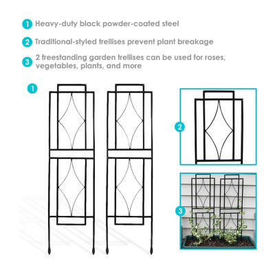 Net Health Shops Contemporary Metal 2-pc. Garden Trellis