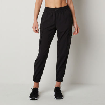 Xersion Womens Mid Rise Cargo Woven Jogger Pant