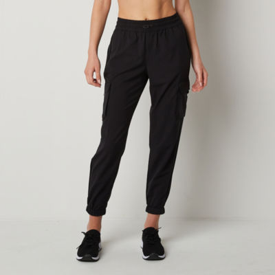 Xersion Womens Cargo Woven Mid Rise Jogger Pant