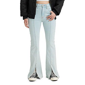 Jeans for Women- Split Hem Jeans (Color : Light Wash, Size : 26) at   Women's Jeans store