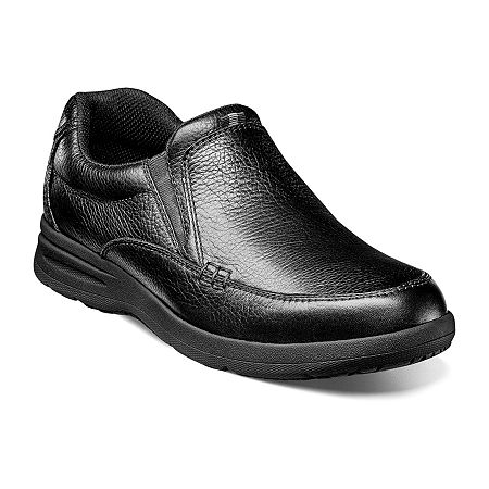 Nunn Bush Mens Cam Moc Toe Slip-On Shoe, 14 Wide, Black