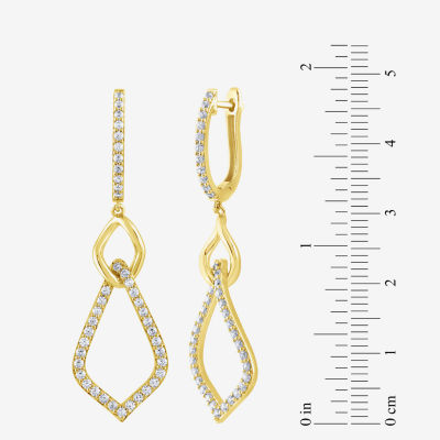 (G / Si2) 1 CT. T.W. Lab Grown White Diamond 10K Gold Drop Earrings