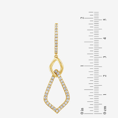 (G / Si2) 1 CT. T.W. Lab Grown White Diamond 10K Gold Drop Earrings