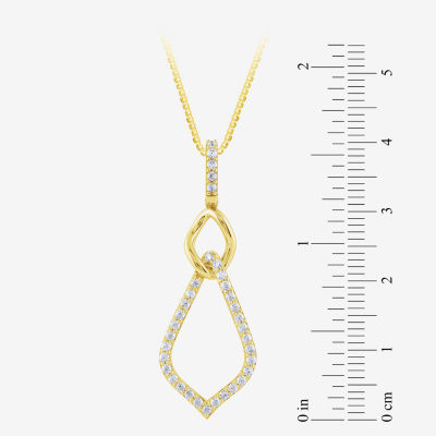 (G / Si2) Womens 1/2 CT. T.W. Lab Grown White Diamond 10K Gold Pendant Necklace