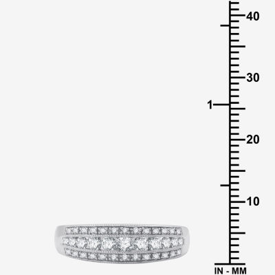 (H-I / I1) 1/2 CT. T.W. Lab Grown White Diamond 10K Gold Anniversary Band