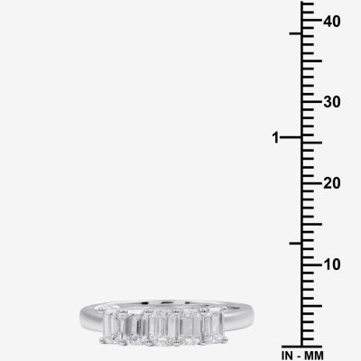 (H-I / Si1-Si2) 2.5MM 1 CT. T.W. Lab Grown White Diamond 10K Gold 5-Stone Anniversary Band