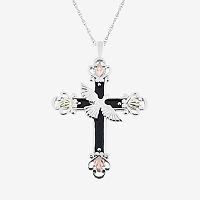 Womens Sterling Silver Cross Pendant Necklace, One Size
