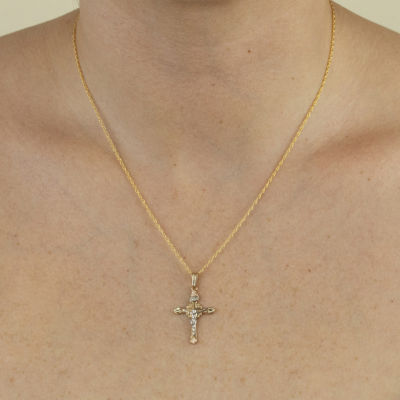 Crucifix Womens Sterling Silver Cross Pendant