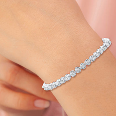 1/2 CT.T.W. Natural Diamond Sterling SIlver Bracelet