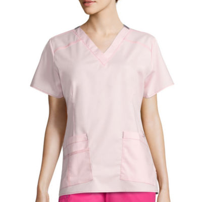Wink® Wonderflex Verity Womens V Neck Short Sleeve Tag Free Scrub Top