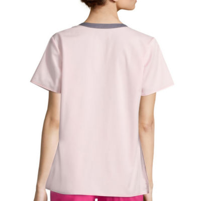 Wink® Wonderflex Verity Womens V Neck Short Sleeve Tag Free Scrub Top