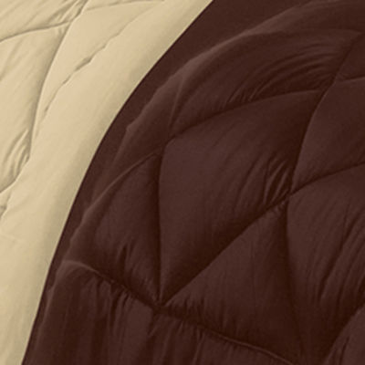 Elegant Comfort All Season Down Alternative Reversible Comforter Set