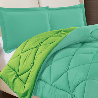 Elegant Comfort All Season Down Alternative Reversible Comforter Set