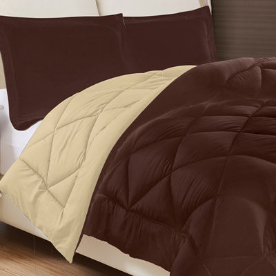 Elegant Comfort All Season Down Alternative Reversible Comforter Set