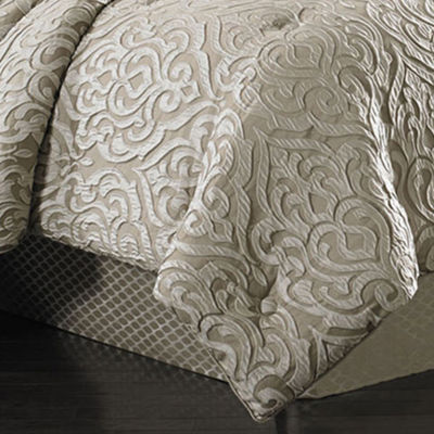 Queen Street Antonia 4-pc. Damask + Scroll Comforter Set