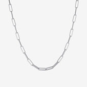 Silver Reflections Pure Silver Over Brass 16-24" Box Chain Necklace