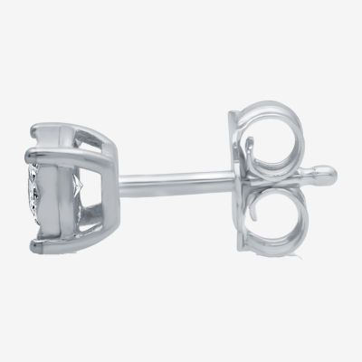 Ever Star (G-H / I1) Womens 1/10 CT. Lab Grown White Diamond Sterling Silver 4.5mm Round Single Earring