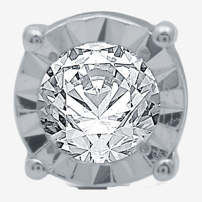 Ever Star (G-H / I1) Womens 1/10 CT. Lab Grown White Diamond Sterling Silver 4.5mm Round Single Earring